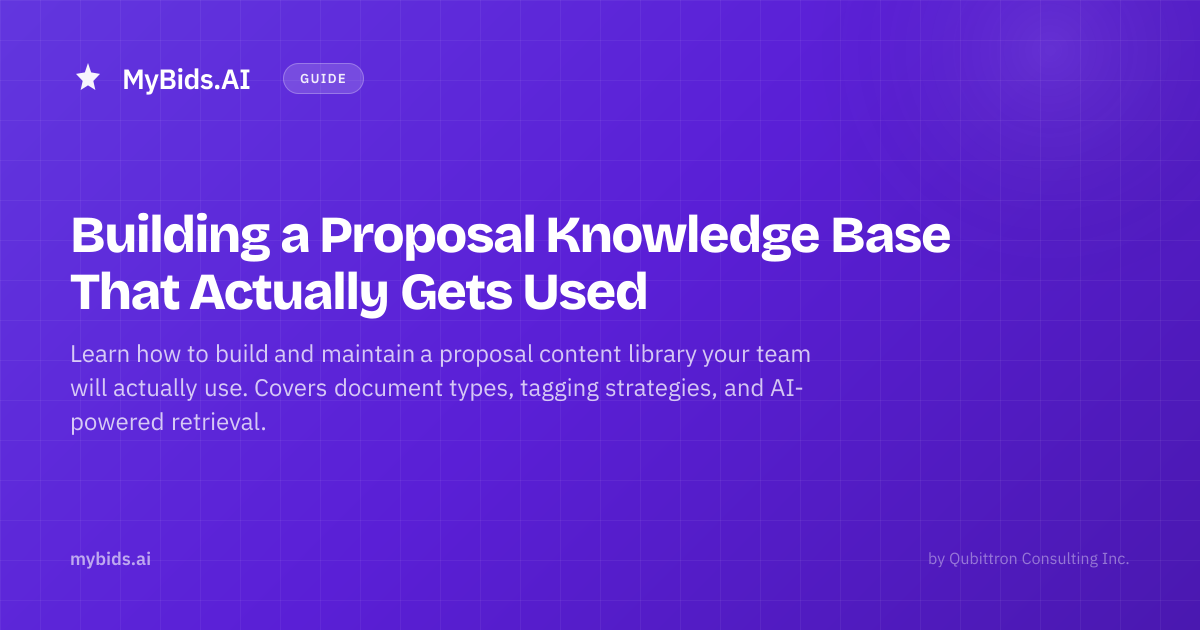 Building a Proposal Knowledge Base That Actually Gets Used | MyBids.AI ...