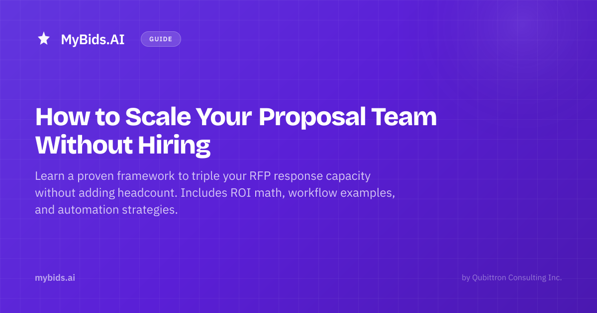 How to Scale Your Proposal Team Without Hiring | MyBids.AI Blog | MyBids.AI